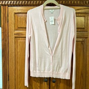 Jcfew button down sweater new with tags pink size medium